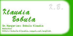 klaudia bobula business card